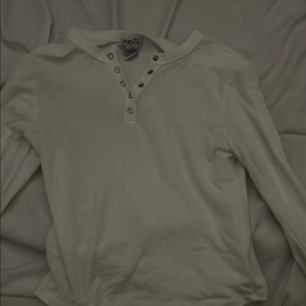 Rue21 White Long Sleeve Top